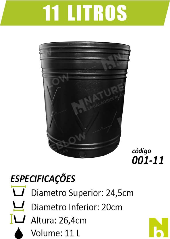 Pote de 11 Litros